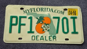 2016 Florida Auto Dealer Official License Plate Tag "PF1-70I" FL Orange Blossom - Picture 1 of 2