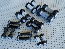 Lego 80 pieces Wheels Bulk Vehicle Parts Car Truck Tires axle Rim Sets