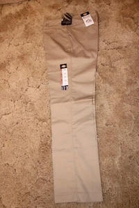 Dickies Girl's Wide Band Stretch Fabric Classic Fit 9RG Khaki Pants 30" x 32" - Picture 1 of 11