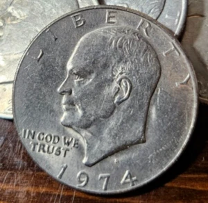 ✯✯ Monedas de dólar Eisenhower Ike 1974 revestidas (2 monedas)✯✯ - Imagen 1 de 4