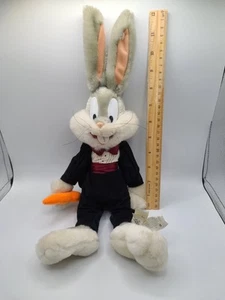 Peluche Looney Tunes Bugs Bunny Rabbit con esmoquin de zanahoria concierto ACE - Imagen 1 de 4