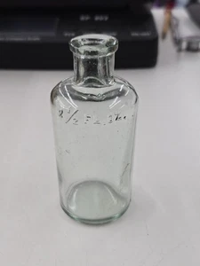 Vintage Green Tint Clear Glass 2 1/2 Fl. Oz. Bottle - Picture 1 of 7