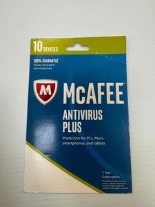 McAfee Antivirus Plus 10 Devices 1 Year Subscription PC/Mac/Smartphone/Tablet - Picture 1 of 1