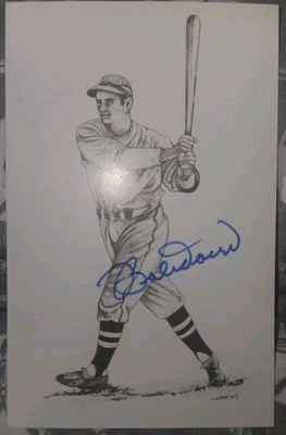 Bobby Doerr Signed Autograph 3x5 Postcard - Image 1 of 4