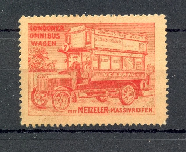 GERMANY 1910 ca.POSTER STAMPS-LONDON BUS - (*) -FINE  - Image 1 of 1