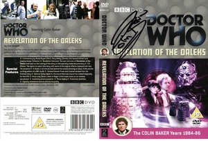 Doctor Who: The Revelation of the Daleks DVD Cover Signed by Colin Baker - Picture 1 of 1