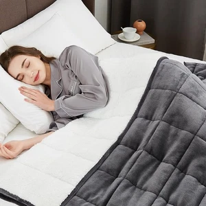 Bed Weighted Blanket Throw Ultra Cosy Soft Sensory Autism Sleep Therapy Blankets - Picture 1 of 17
