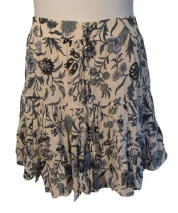 Spartina 449 XXL Blue White Floral Tiered Short Skirt - Picture 1 of 3