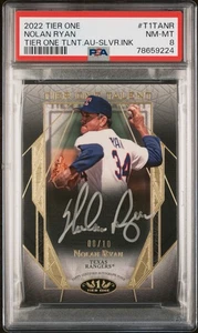 Nolan Ryan 2022 Topps Tier One - Tier One Talent Silver Ink Auto /10 PSA NM-MT 8 - Picture 1 of 2