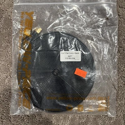 50FT CAT7 CAT 7 Flat Ethernet Cable LAN RJ45 Internet Router Patch Cord 50 Feet - Image 1 of 2