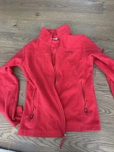Columbia Full Zip Small Fleece Jacket Women's with Pockets Coral - Picture 1 of 1