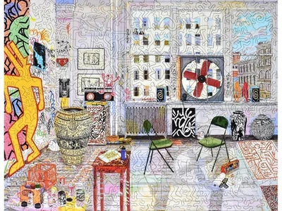 Liberty Classic Wooden Jigsaw Puzzles, Keith Haring's Studio, 484 Pieces - Image 1 of 4