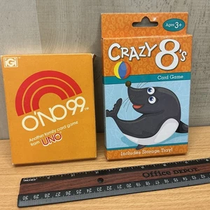 2 juegos de cartas vintage sin usar. O’NO99 And Crazy 8’s - Imagen 1 de 2