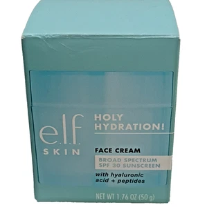 E.L.F.~Holy Hydration~Face Cream w/ Hyaluronic + Peptides~1.76oz-see description - Picture 1 of 5