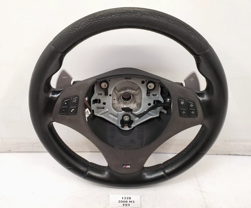 ✅ 08-13 OEM BMW M3 E90 E92 E93 DCT Volante Deportivo Cuero con Palancas de Cambio * Foto 1 de 4