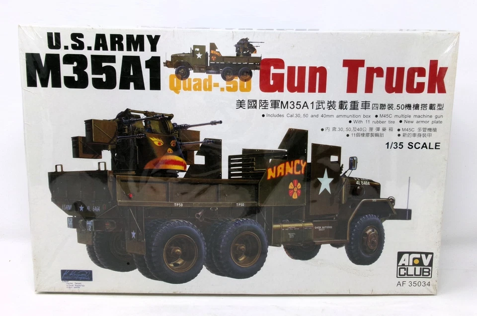 AFV Club AF35034 Ejército de los Estados Unidos M35A1 Quad .50 Gun Truck 1/35 Kit Modelo Guerra de Vietnam Foto 1 de 4