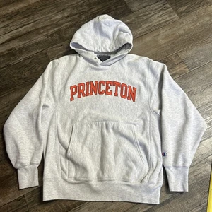Sweat à capuche vintage Champion Reverse Weave Princeton gris taille S - Photo 1/6