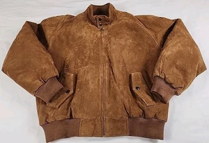 Vintage Phase 2 Echtleder Bomberjacke Gr. Medium Braun Full Zip Biker - Bild 1 von 16
