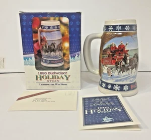 Budweiser Holiday Stein "Lighting the Way Home" New in Original Box Vintage 1995 - Picture 1 of 6