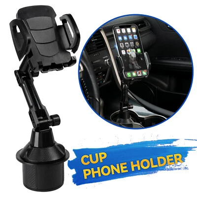Car Water Cup Mobile Phone Holder Center Console Universal Long Arm Stand Mount - Image 1 of 4