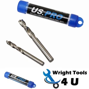 US Pro punte per trapano/rimozione/taglierina punta cobalto set 2 pezzi 6 mm e 8 mm 2624 - Foto 1 di 3