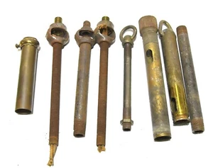 8 VINTAGE VARIOUS SIZE DOWNROD LIGHT PART - Picture 1 of 3