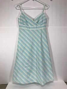 J. Crew Spaghettiträger pastellfarben gestreift Damen Kleid Größe 4 - Bild 1 von 3