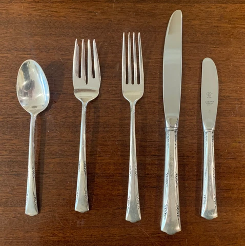 Greenbrier by Gorham Sterling Silver Flatware Set for 12 Service 64 Pieces Cover