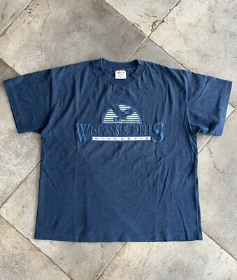 Camiseta De Colección Años 90 1993 Wisconsin Dells Estampado Hinchado Puntada Única Talla XL Hecha en EE. UU. Foto 1 de 4