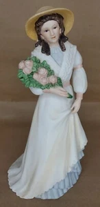 Statuina vintage Homco Charlotte Rose 1468 vittoriana dama donna interni casa  - Foto 1 di 3