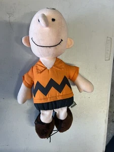 Vintage Peanuts Charlie Brown Stuffed Plush Doll Toy 1950, 1966 Free Ship Clean! - Picture 1 of 4