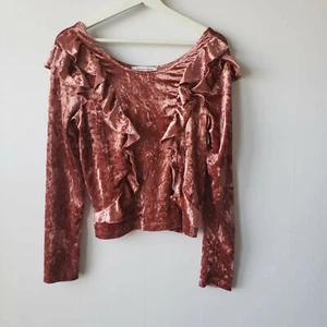 The vanity room crushed velvet ruffle top - Bild 1 von 18