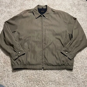 Brooks Brothers Giacca Uomo Grande Beige Bomber Field Coat Tasca Casual Zip Up - Foto 1 di 13
