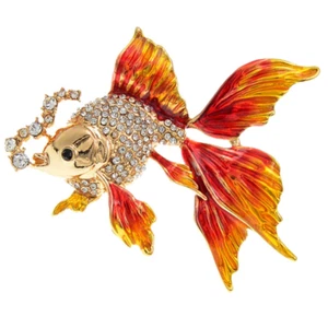 Broche Color Pez Dorado Mujeres Estudiante Fiesta Adorable Animal Pin Joyería Regalo de Vacaciones - Imagen 1 de 10