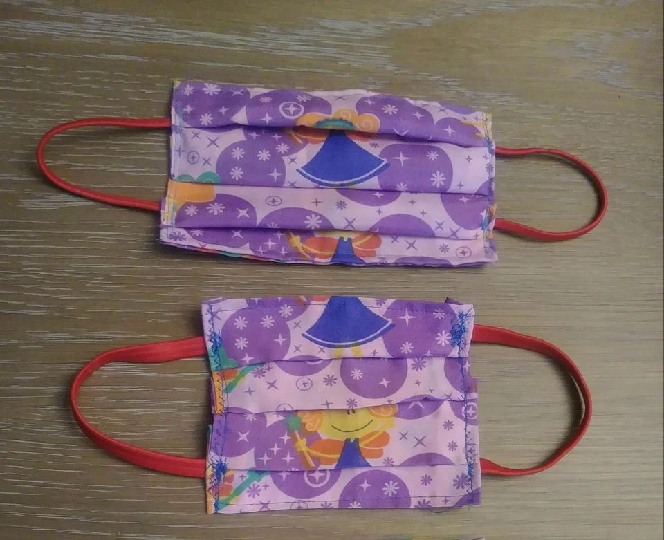  Máscara facial lavável fofa estampa de fada 2 peças conjunto mamãe e eu - Imagem 1 de 1