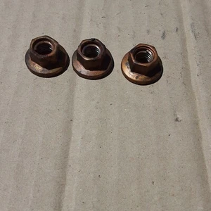 BMW E38 E39 E49 EXHAUST MANIFOLD COPPER NUT SET OF 3 GENUINE BMW 8107523805 - Picture 1 of 4