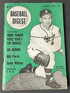 Baseball Digest V. 11, #3 (marzo de 1952) Sid Gordon - Boston Braves - Imagen 1 de 22