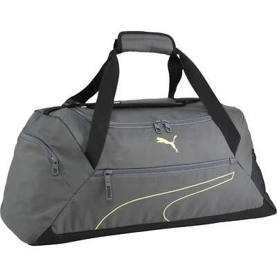 Puma Fundamentals Medium Sports Holdall Grey Gym Travel Training Weekender Bag - Image 1 of 3