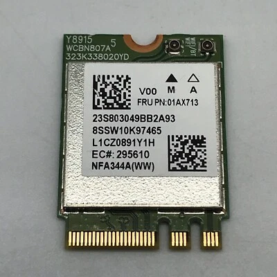 QUALCOMM QCNFA344A WLAN BLUETOOTH 4.1 LAPTOP WIFI CARD 01AX713 - Image 1 of 2