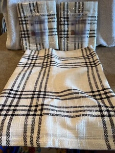 Farmhouse 19"x72" Valance Black Rod Pocket Kitchen Window Curtains VHC Brands - Picture 1 of 7