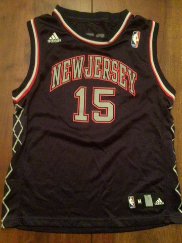 Vintage New Jersey Vince Carter #15 Blue Jersey Boys Medium Printed Adidas Cover
