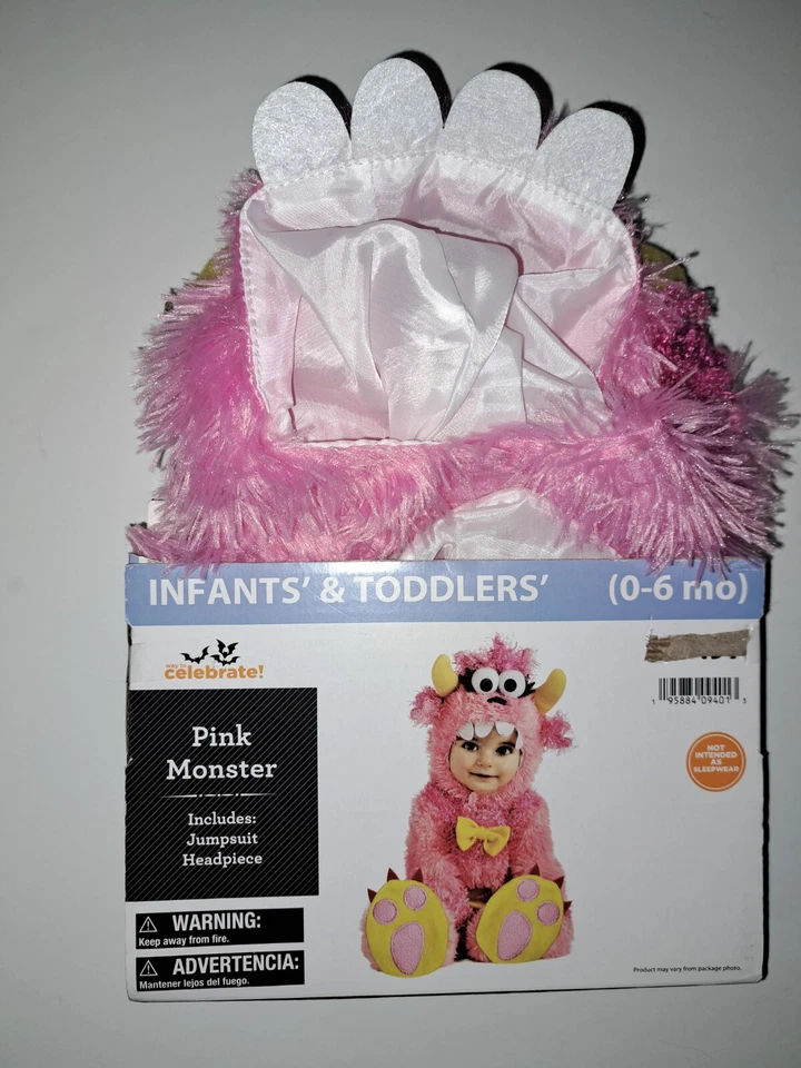 Pink Monster Infants Costume - Size 0/6 Month Way to Celebrate