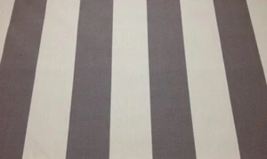 SUNBRELLA CANVAS STRIPE TAUPE & VELLUM OUTDOOR MULTIUSE FABRIC BY THE YARD 54" W - Picture 1 of 2