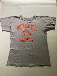 Vintage Champion 1980s Brother Rice High School Warriors Wrestling T Shirt Large - Picture 1 of 11
