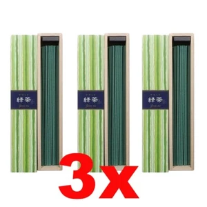 Kayuragi GREEN TEA Japanese Incense by Nippon Kodo - 40 sticks- 3 Packs - Picture 1 of 2