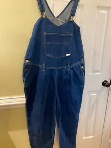 Buffalo Junction Size 38 Dark Blue Denim Overalls - Vintage Made in USA - Picture 1 of 11