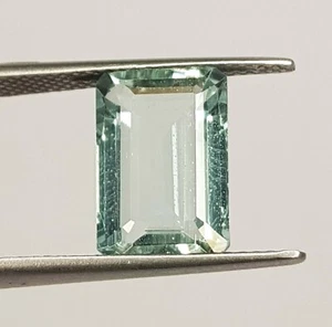 3.45Ct Flawless Brazilian Aquamarine Loose Emerald Cut Gemstone, Stunning Rare - Picture 1 of 7
