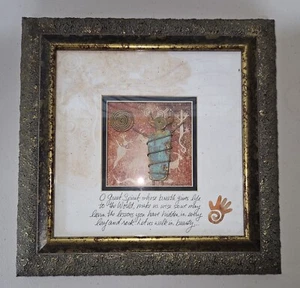 Einzigartige handgefertigte gerahmte Stammes Original Kunstwerk Schattenkasten Collage - Bild 1 von 5