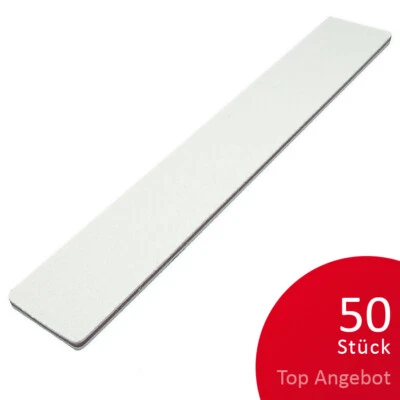 50pcs Professional Nail File White Extra Wide 100/180 File Nails GREAT DEAL - Image 1 of 3