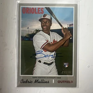 2019 Topps Heritage Cedric Mullins Real One Auto Rookie RC  - Bild 1 von 2